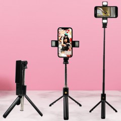 Mini Canne et trépied à Selfie Bluetooth double flash led