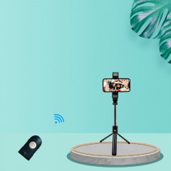 Mini Canne et trépied à Selfie Bluetooth double flash led