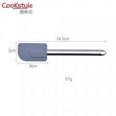 Spatule en silicone et manche en acier inoxydable et tête