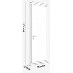 Portes intérieures en acier et en bois résistant aux rayures
