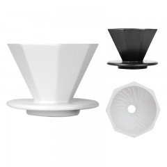 Tasse de filtre à café à la main Tasse de filtre à goutte en céramique octogonale épaissie en V