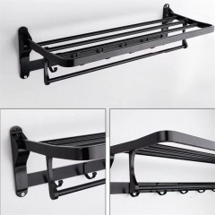 Support de rangement de salle de bain set de cinq pièces en aluminium spatial
