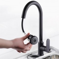 Robinet titrer-pull tout cuivré noir