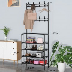 étagère de rangement avec compartiments pour vêtements et chaussures pour chambre