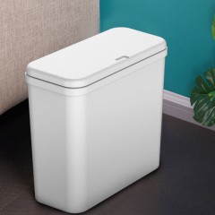 Poubelle en plastique ouverture par pression rectangulaire