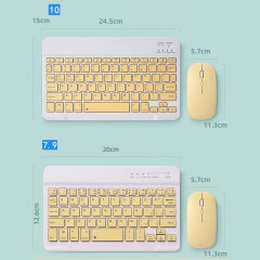 Ciaxy ensemble de clavier et souris Bluetooth portable touches silencieuses