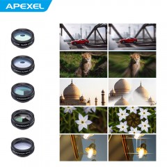 APEXEL APL-DG10 Kit Objectif 10 en 1 pour Smartphone universal avec Clip de 17mm