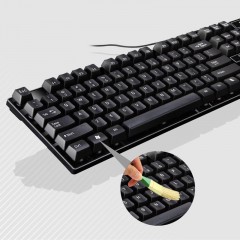 Zhuiguangbao pack clavier et souris  filaires à port USB noir