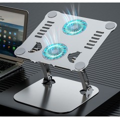 Support ordinateur laptop avec refroidir intégré vertical pliable en alliage d'aluminium