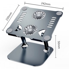 Support ordinateur laptop avec refroidir intégré vertical pliable en alliage d'aluminium