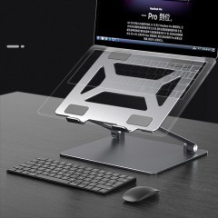 Support d'ordinateur portable en alliage d'aluminium pliable avec élévateur