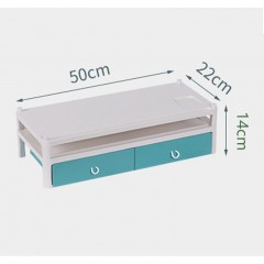Haixin support pour écran double étage avec tiroirs de rangement