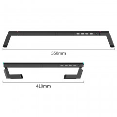 Support pour écran de l'ordinateur pliable en ABS plastique avec lumière de couleur