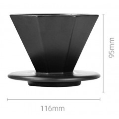Tasse de filtre à café à la main Tasse de filtre à goutte en céramique octogonale épaissie en V