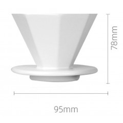 Tasse de filtre à café à la main Tasse de filtre à goutte en céramique octogonale épaissie en V