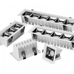 Spot LED downlight rectangle grille