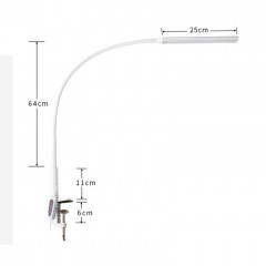 Lampe de table LED avec clip col de cygne en silicone flexible