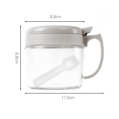 Boîte de conserve  d'assaisonnement en verre étanche à la chaleur et à l'humidité