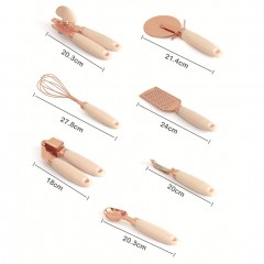 Ensemble de 7 pièces de gadgets de cuisine multifonctions (ouvre-boîte/presse à l'ail/couteau à pizza/cuillère/éplucheur/batteur à oeufs/râpe)