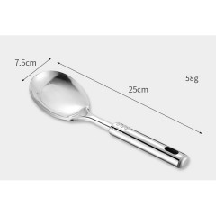 Ensemble de sept pièces d'ustensiles de cuisine en acier inoxydable (spatule/spatule/passoire/cuillère à riz/pêche à nouilles/support de rangement)