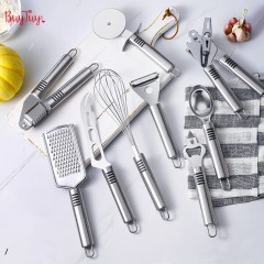 Ensemble de 9 pièces d'ustensiles de cuisine en acier inoxydable