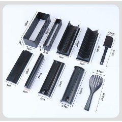 Moule à sushi kit de 10 pièces avec 8 formes (sans couteau et baguettes)