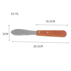 Couteau à beurre/fromage avec manche en bois