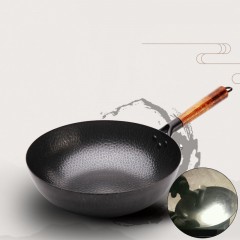Wok en fonte antiadhésif épaissi