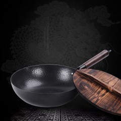 Wok en fonte antiadhésif épaissi