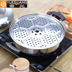 Casserole à vapeur en acier inoxydable à double couche 28CM polyvalent