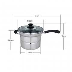 Casserole multifonction en acier inoxydable épaissi