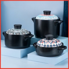 Casserole en céramique de style japonais supportant les hautes températures de cuisson