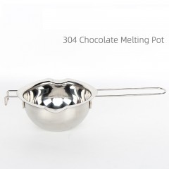 Casserole en acier inoxydable idéale pour fondre le chocolat 400ml avec poignée longueur de 11cm