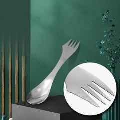 fourchette multifonction en acier inoxydable (fonction couteau et cuillère)