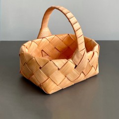 Panier tressé en copeaux de bois 15 * 11 * 14cm