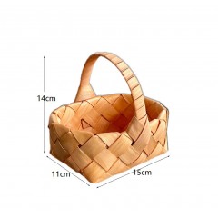 Panier tressé en copeaux de bois 15 * 11 * 14cm
