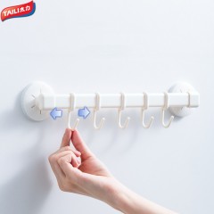 Porte-manteau mural absorbant à cinq crochets sans perforation charge 5kg