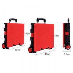 Chariot pliant de course en plastique à deux roulettes 45L/65L