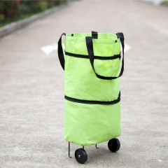 Sac à provisions pliable avec roulettes pour courses Fermeture bouton