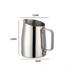 Cafetière 400 ml bouche oblique tasse 304 en acier inoxydable guirlande tasse lait mousse café ustensiles