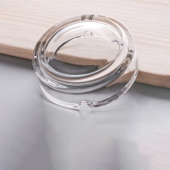 Cendrier verre transparent rond