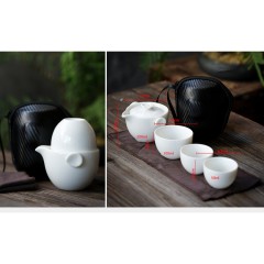 Ensemble de service à thé haute porcelaine blanche