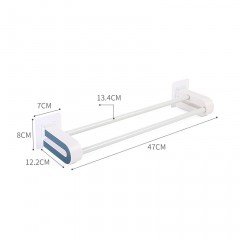 Porte-serviettes double barre  sans perforation
