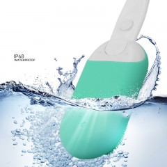Brosse de bain électrique  douce à long manche en silicone