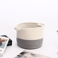Panier en fil de coton tissé à la main