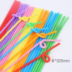 Pailles jetables en plastique pliées colorées 4000PCS