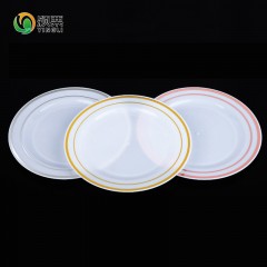 Assiette jetable en plastique PS épaissi 19cm * 19cm
