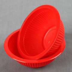 Bol en plastique jetable rouge 345ML