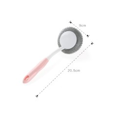 Brosse éponge grattante en acier inoxydable Poignée en plastique suspendue