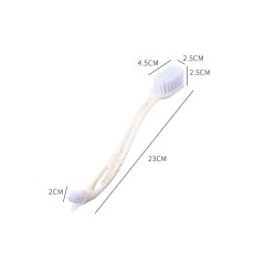 Brosse à chaussures de nettoyage à deux têtes avec poils fins PP à long manche